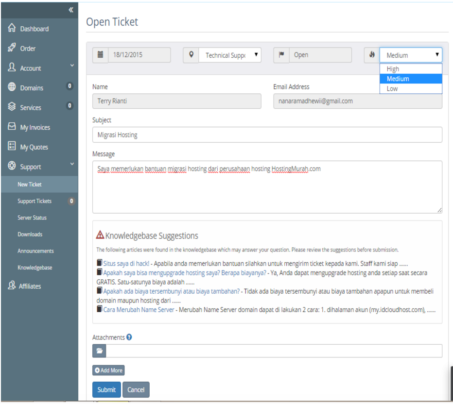 Tutorial Pengajuan Ticket di IDCloudHost | IdcloudHost