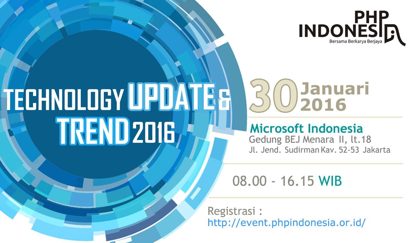 EVENT : Technology UPDATE & TREND 2016 – PHP Indonesia