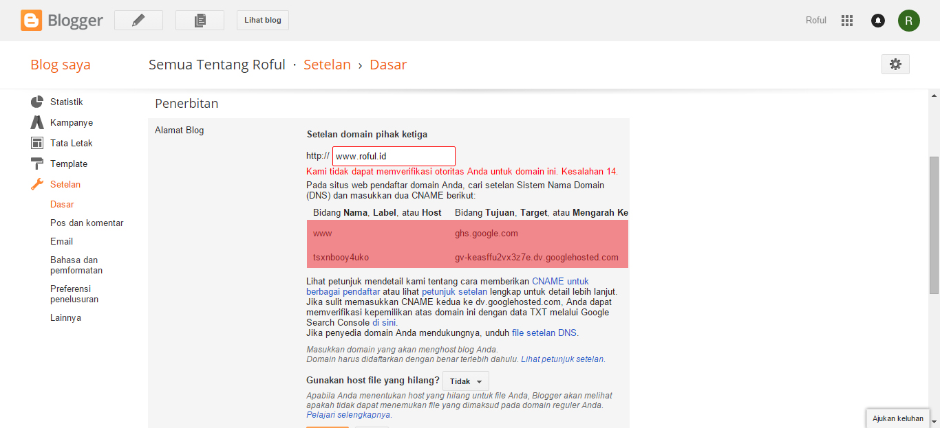 Tutorial Merubah Alamat Blogspot Menjadi Domain .id | IDCloudHost