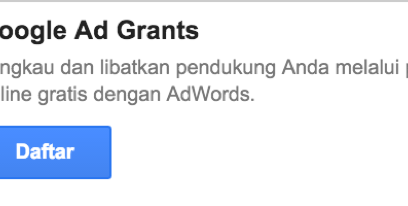 Cara Setup Google Google Ad Grants - Google for NonProfit 1