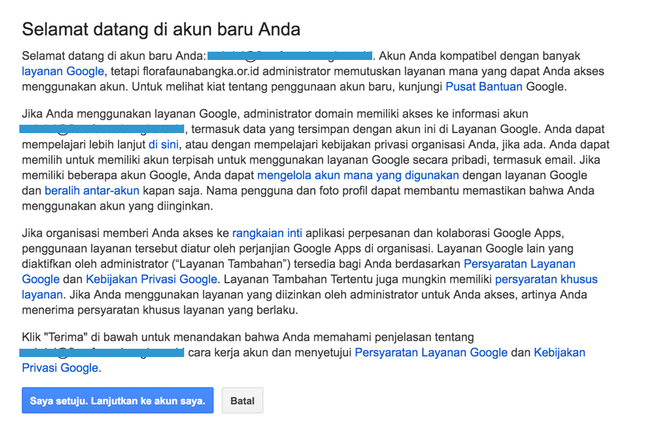 Mengaktifkan Admin Console Google Apps akun Google for NonProfit 4