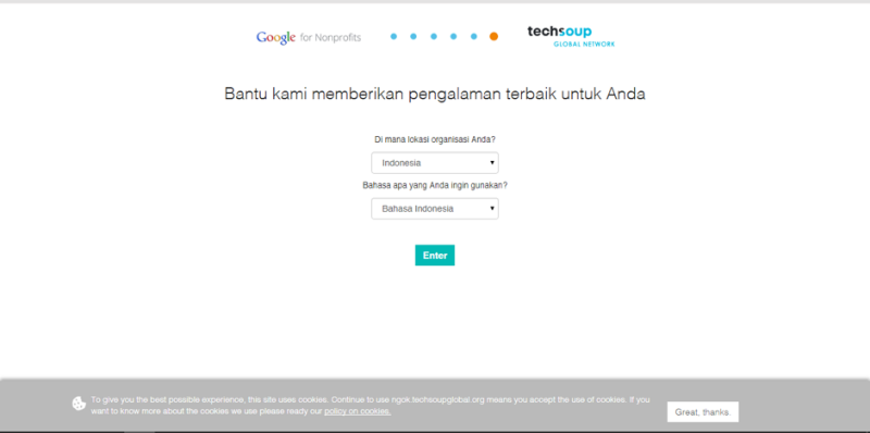 Mengaktifkan Akun Google For NonProfit dengan Validasi Token Techsoup Asia 1