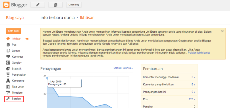Tutorial Mengontrol Akses Pengguna Pada Blogspot 2
