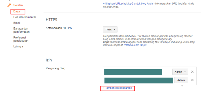 Tutorial Mengontrol Akses Pengguna Pada Blogspot 3