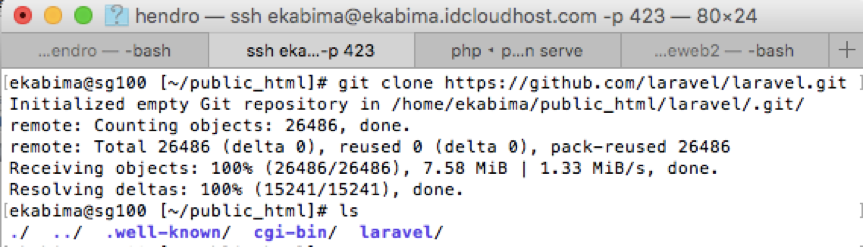 Deployment Project Menggunakan SSH dan GIT di Hosting