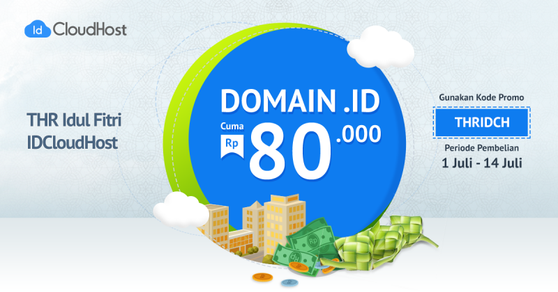 Domain ID Murah – Cuma Rp 80rb | THR Idul Fitri IDCloudHost