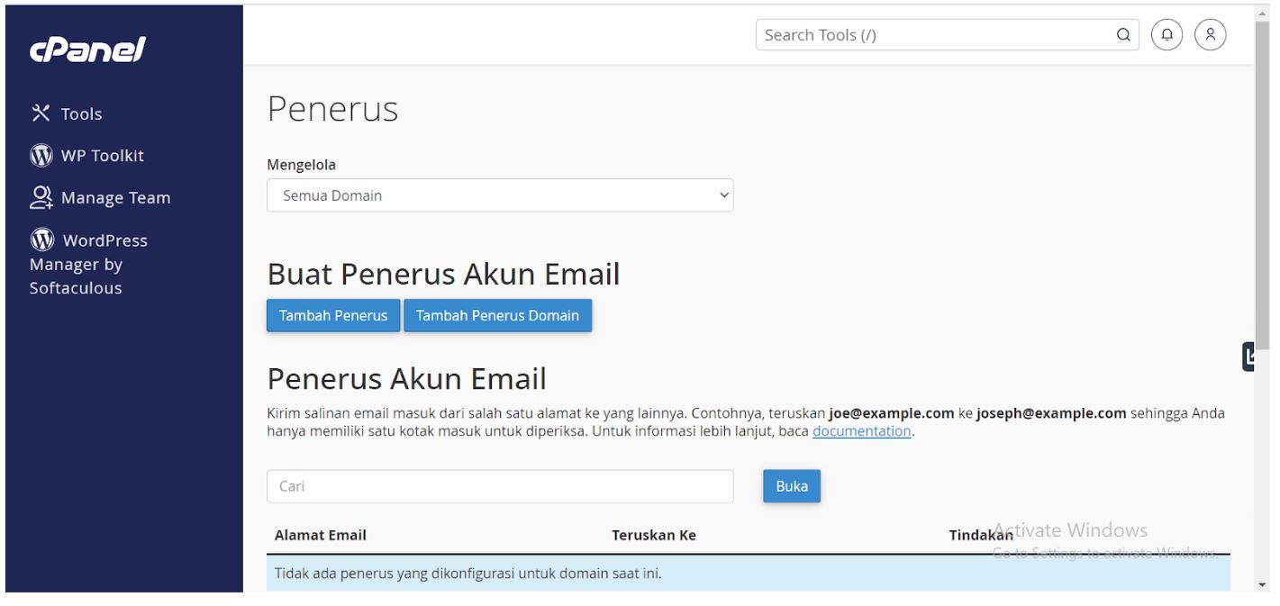 Cara Setting Email Forwarding di cPanel 