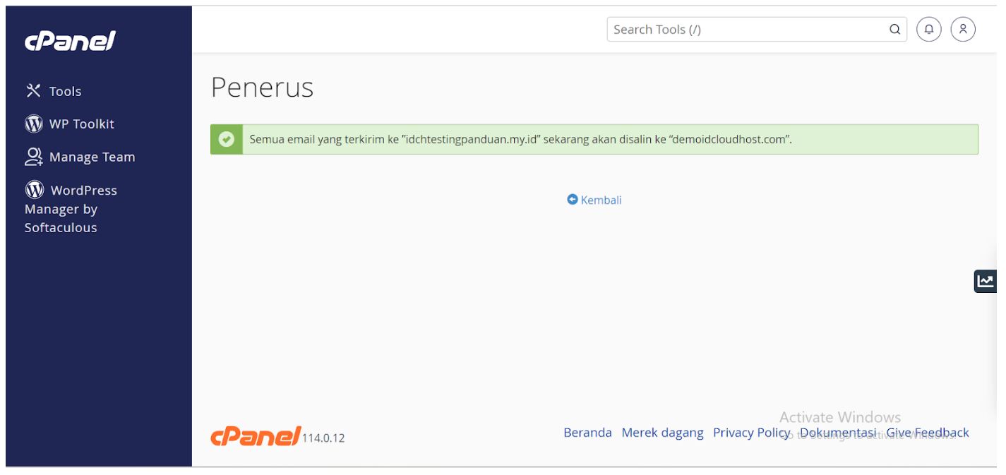 Cara Setting Email Forwarding di cPanel 