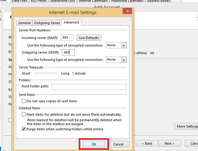 menghubungkan email cpanel dengan outlook
