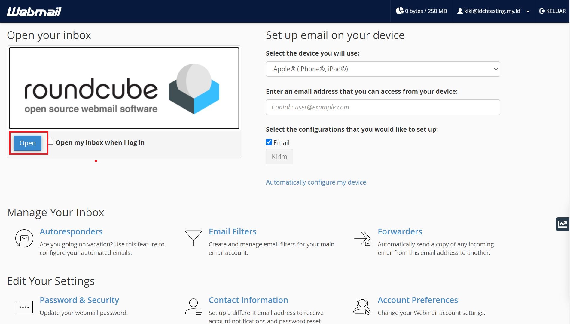 membuat email di cpanel