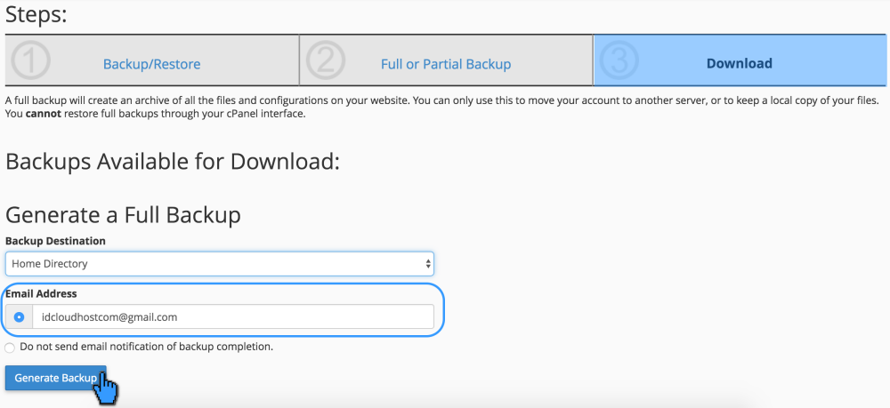 Cara Backup Website Melalui cPanel 5