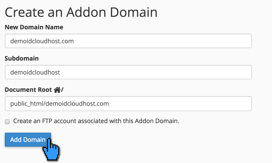 Cara Menambahkan Add-On Domain Melalui Cpanel 3