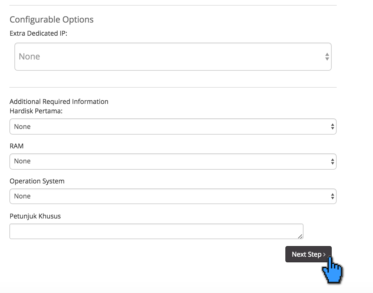 Cara Order Layanan Dedicated Server 4