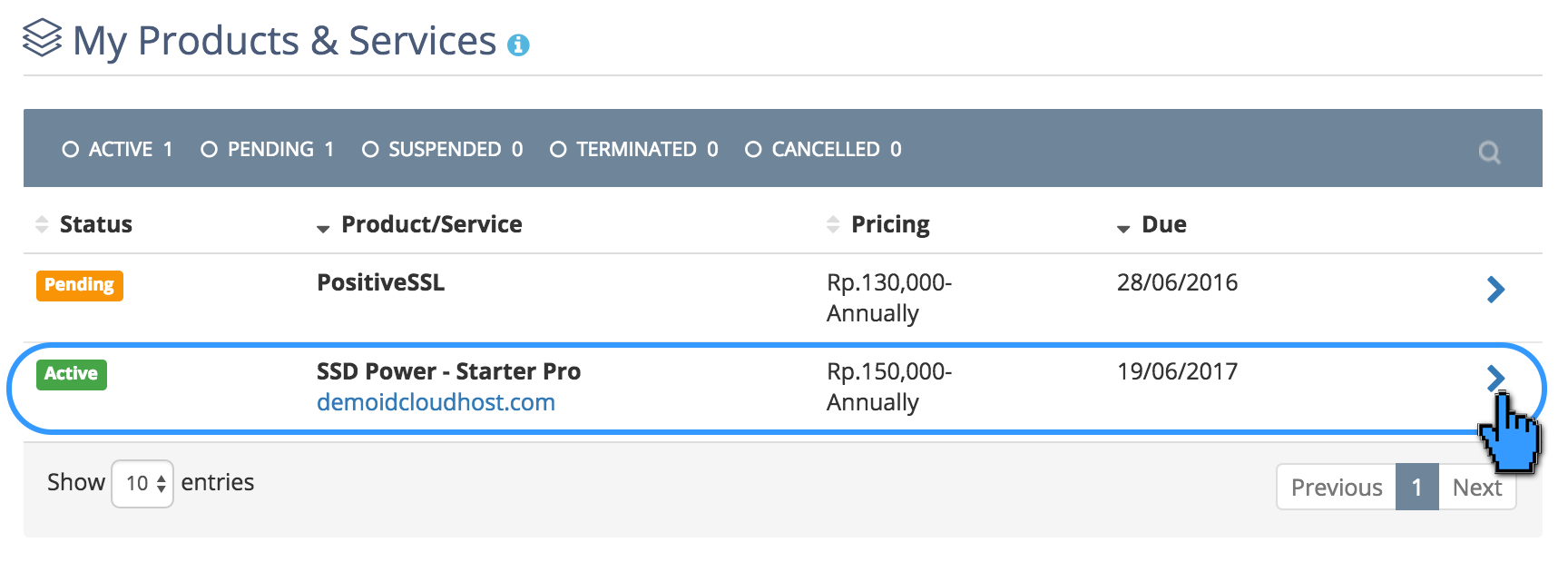 Cara Upgrade dan Downgrade Hosting 4