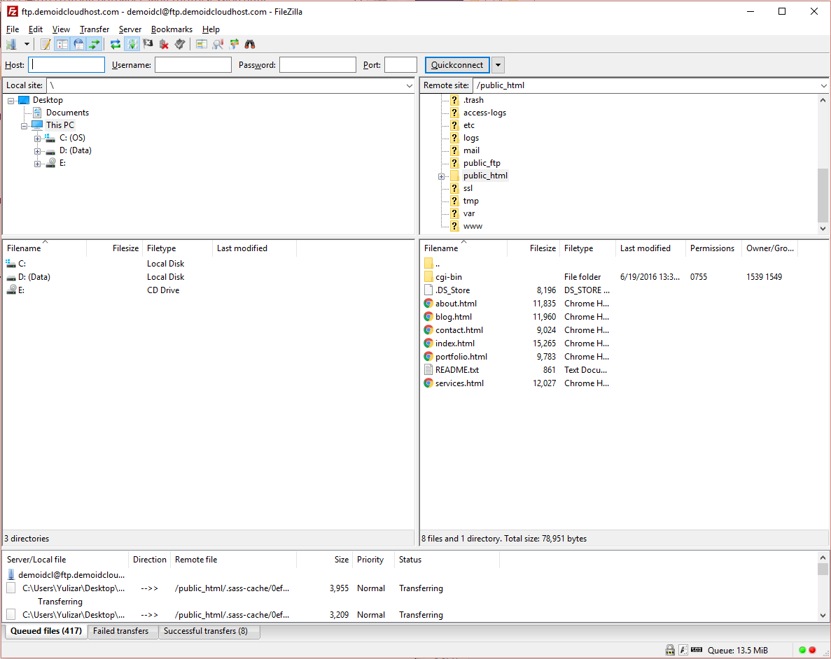 Cara Upload File Website ke Hosting dengan FileZilla 17