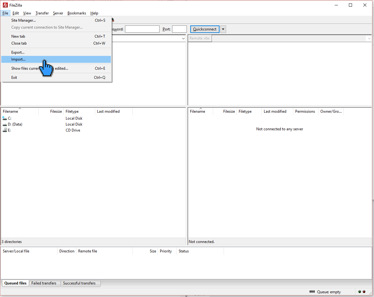 Cara Upload File Website ke Hosting dengan FileZilla 7 (pointer)