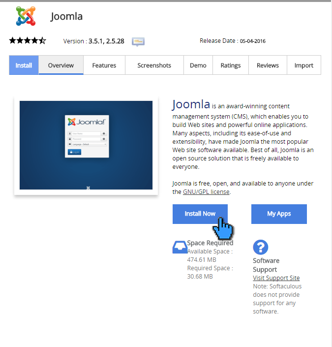 Cara instalasi joomla di cPanel 4(pointer)