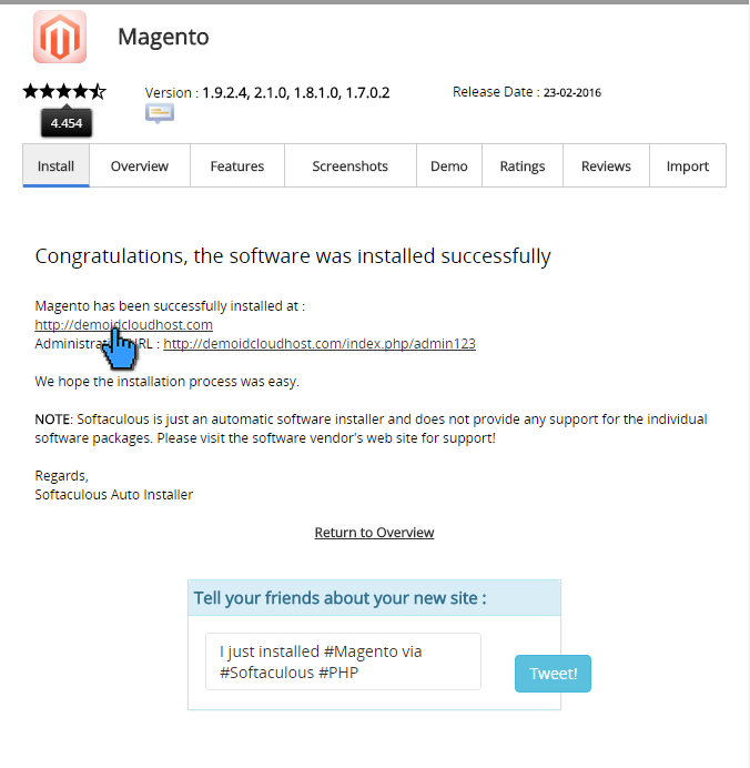 Cara instalasi magento di cPanel 10(pointer)