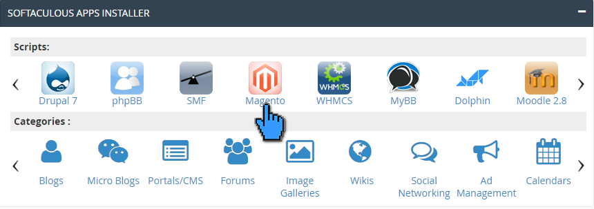 Cara instalasi magento di cPanel 3(pointer)