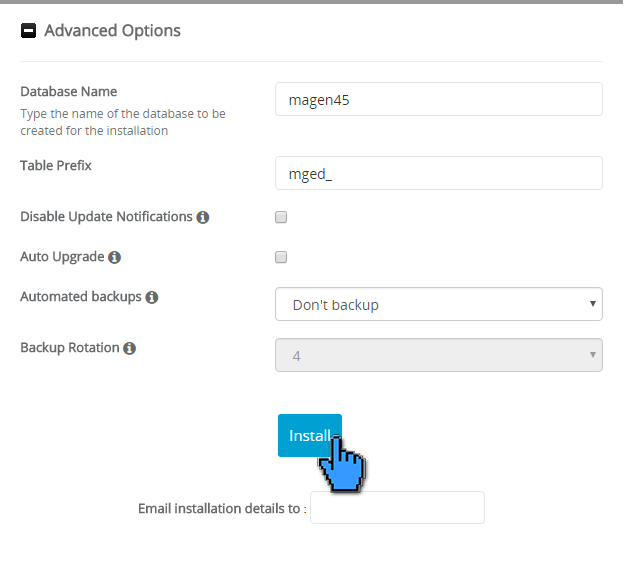 Cara instalasi magento di cPanel 8(pointer)