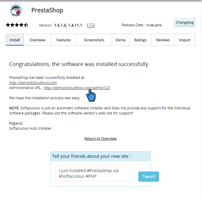 Cara instalasi prestashop di cPanel 10(pointer admin)