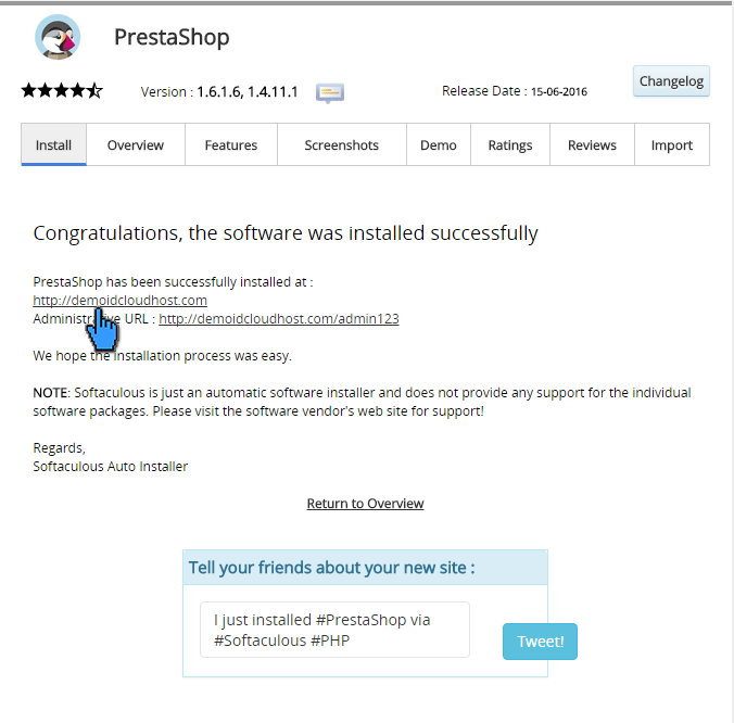 Cara instalasi prestashop di cPanel 10(pointer)