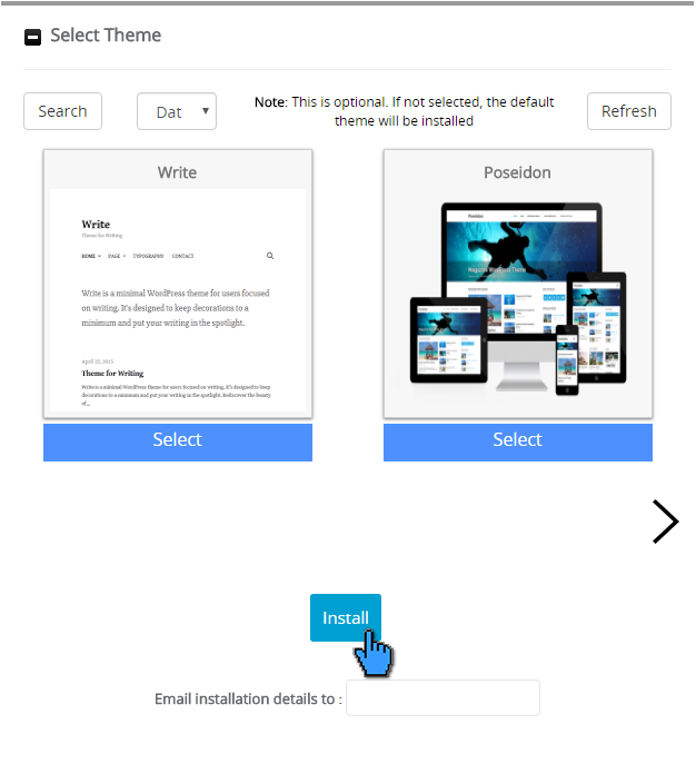 Cara instalasi wordpress di cPanel 11(pointer)