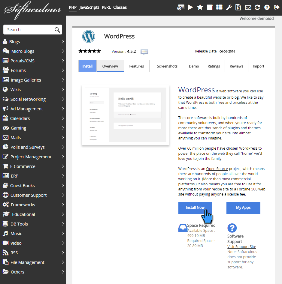 Cara instalasi wordpress di cPanel 4(pointer)