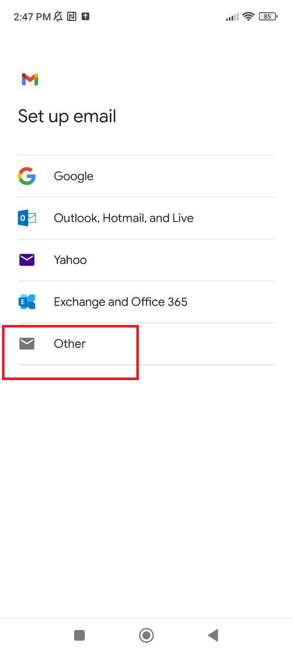 menghubungkan email cpanel ke android