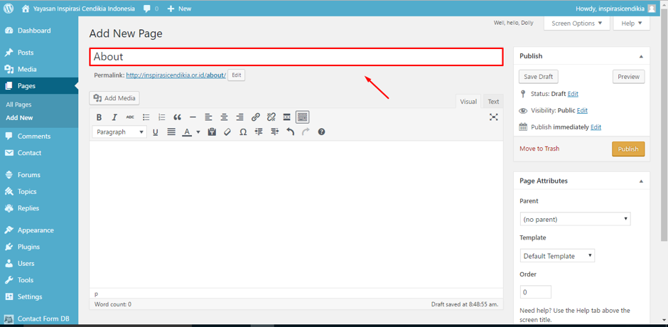 cara-membuat-page-halaman-di-wordpress-3