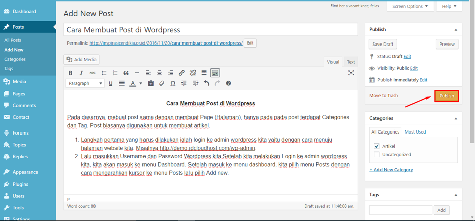 cara-membuat-postingan-di-wordpress-8