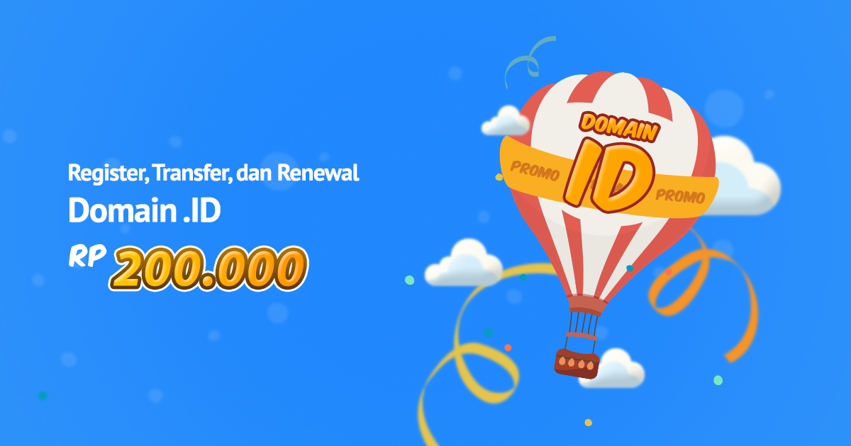 Promo Domain ID – Register, Transfer, dan Renewal