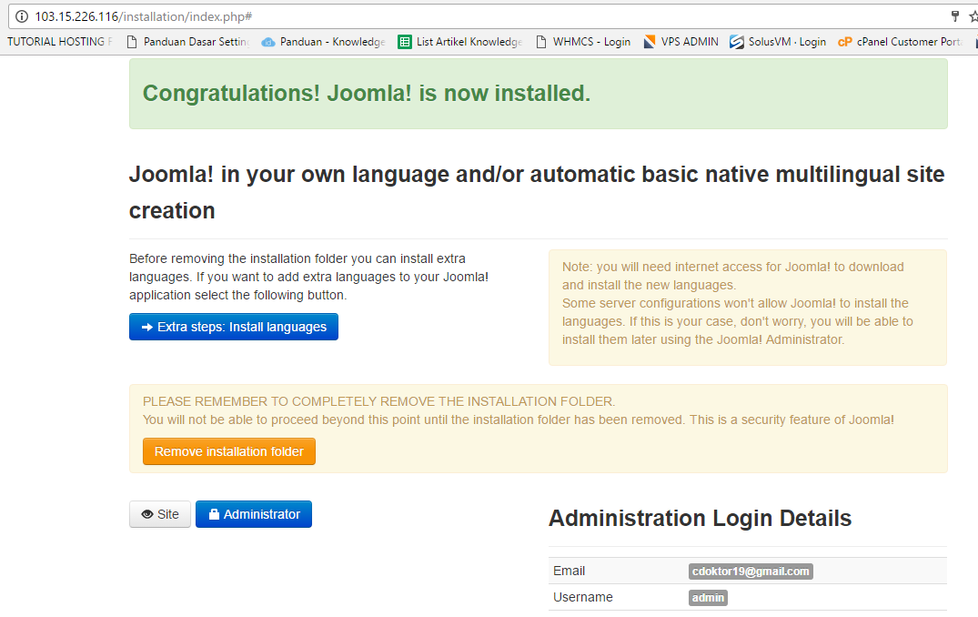 Cara Menginstall CMS Joomla di CentOS