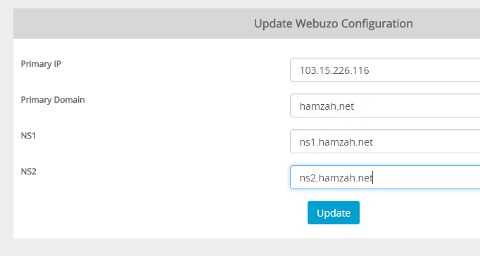 Cara Membuat Nameserver di Panel Webuzo pada VPS