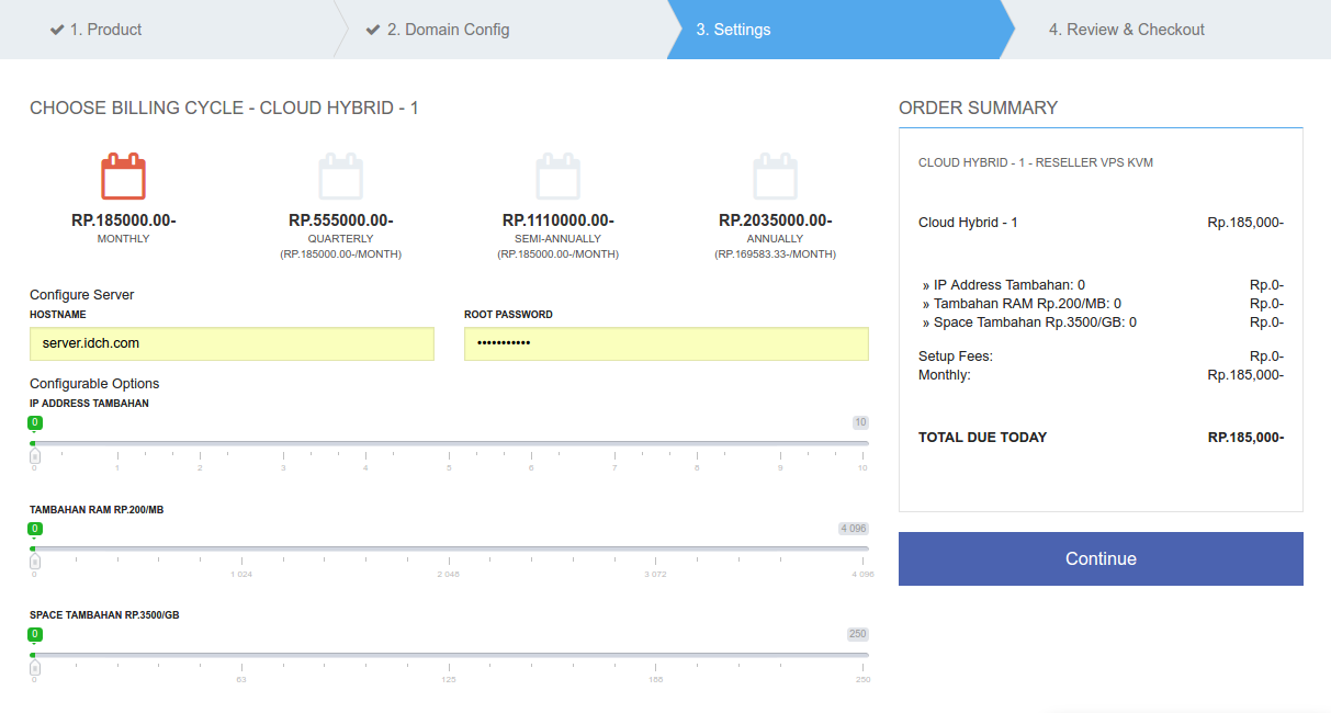 Cara Order Layanan Reseller VPS IDcloudHost