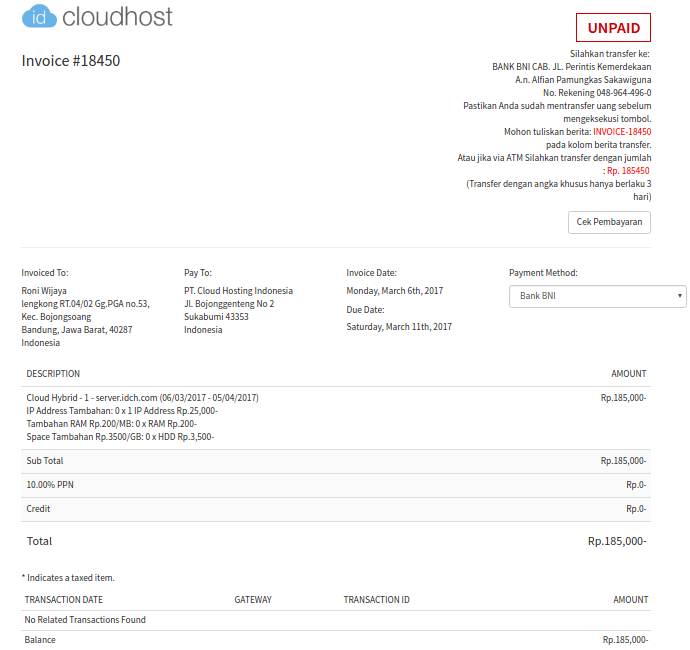Cara Order Layanan Reseller VPS IDcloudHost