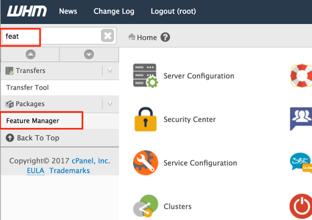 Mengenal Feature Manager di WHM