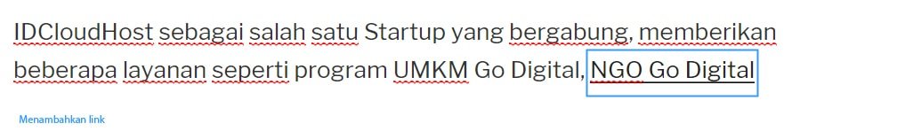 menambahkan link pada wordpress