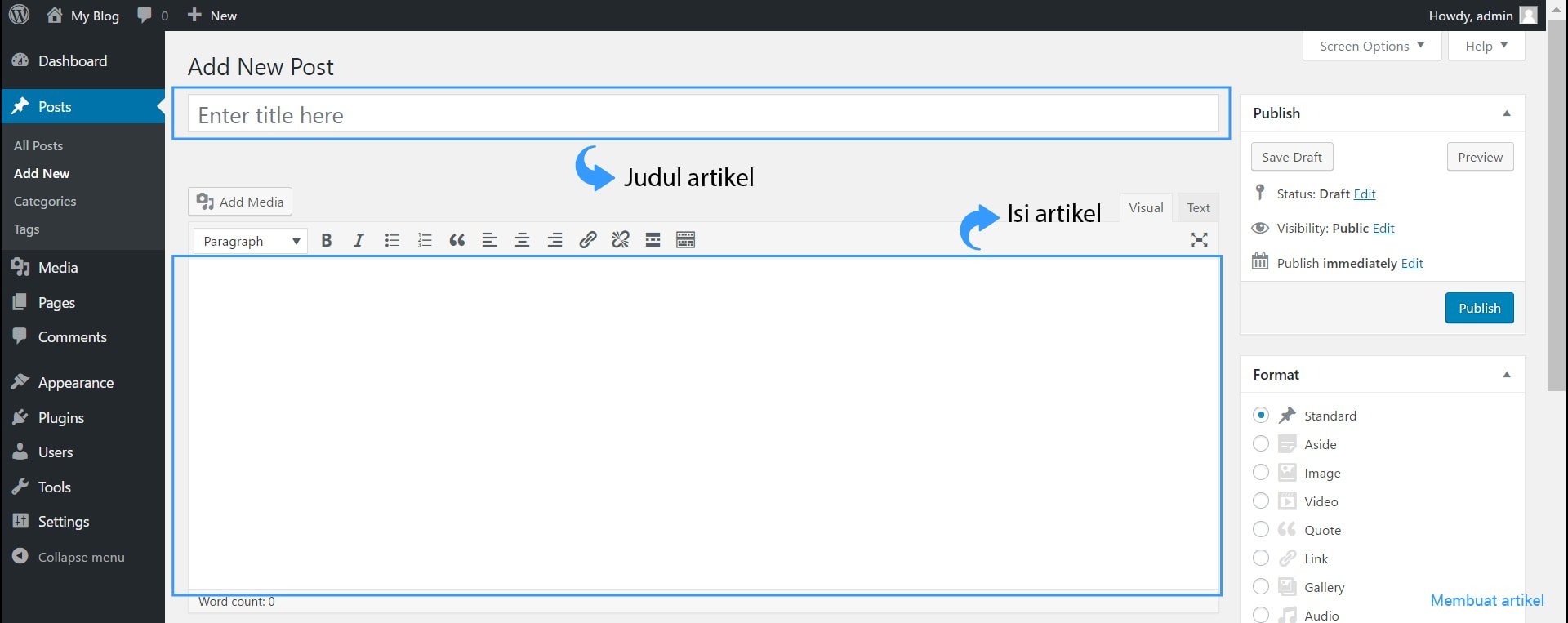 Mengelola Artikel pada WordPress