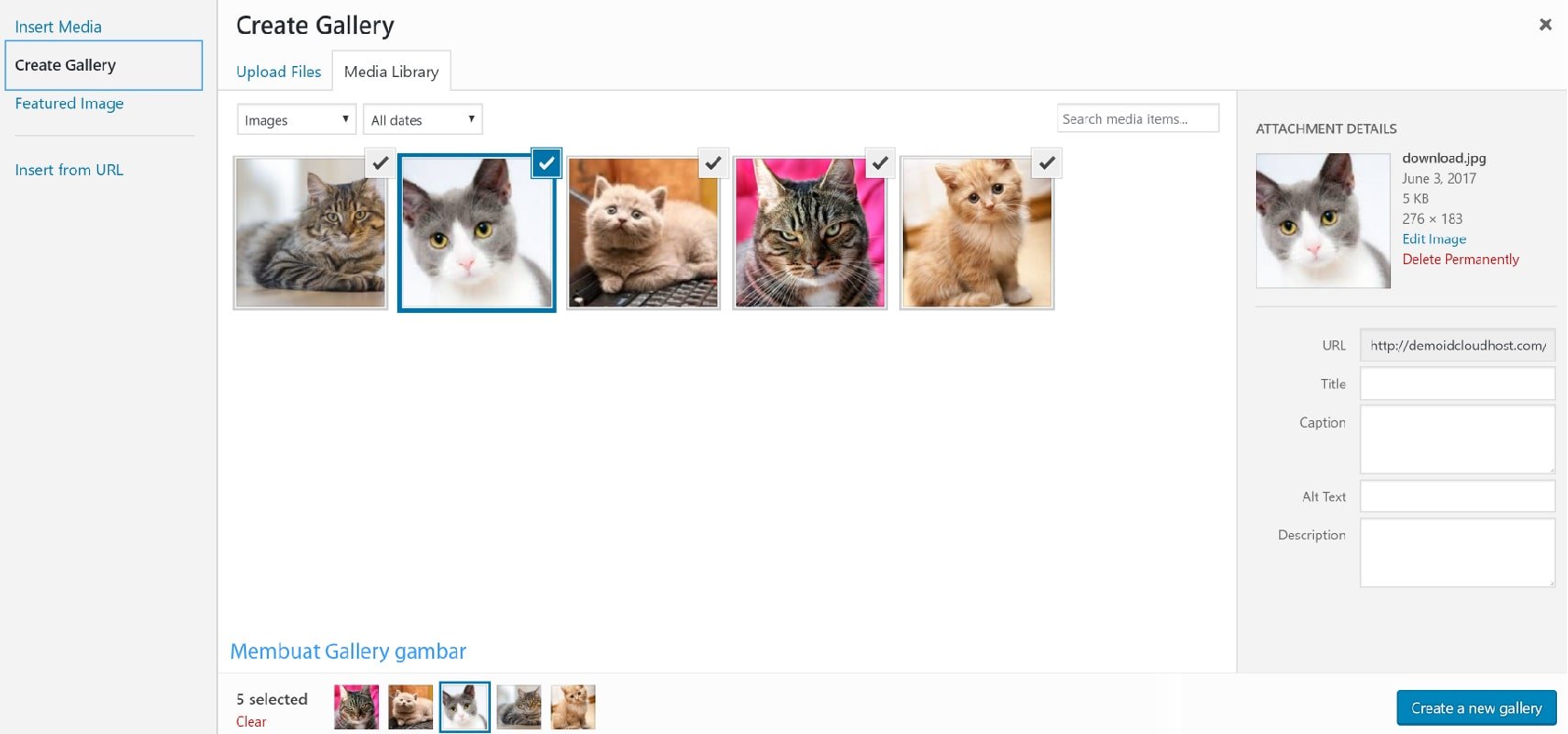 membuat gallery pada wordpress