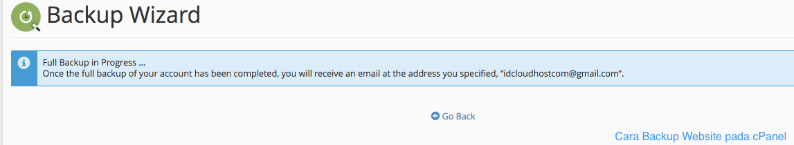 Cara Backup Website Melalui cPanel