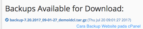 Cara Backup Website Melalui cPanel