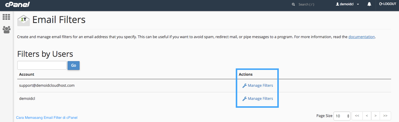 Cara Memasang Email Filter pada cPanel