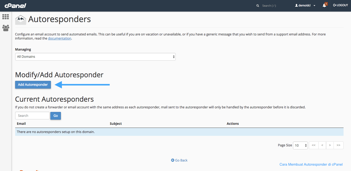 Cara Membuat Autoresponder pada cPanel