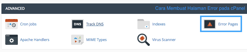 Cara Membuat Halaman Error pada cPanel