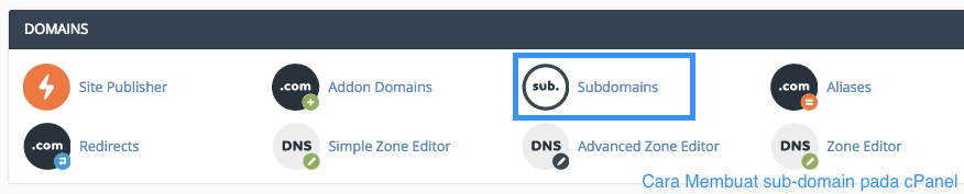 Cara Membuat sub-domain pada cPanel