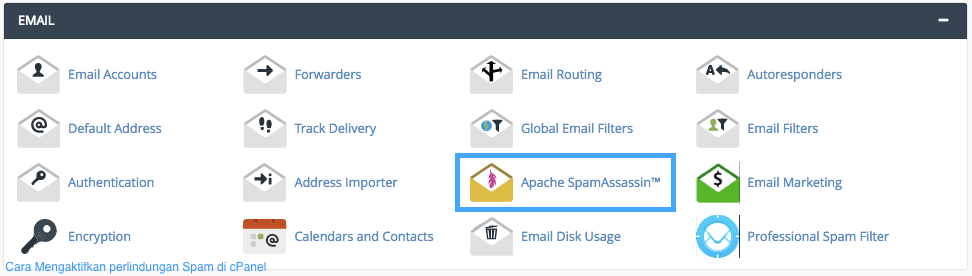 Cara Mengaktifkan perlindungan Spam pada cPanel