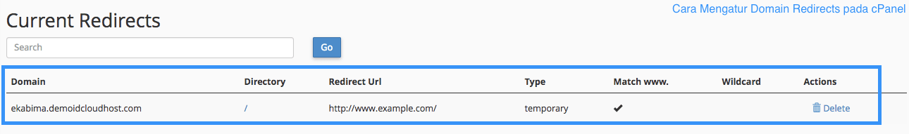 Cara Mengatur Domain Redirects pada cPanel