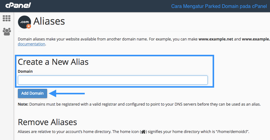 Cara Mengatur Parked Domain pada cPanel
