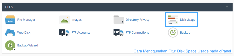 Cara Menggunakan Fitur Disk Space Usage pada cPanel